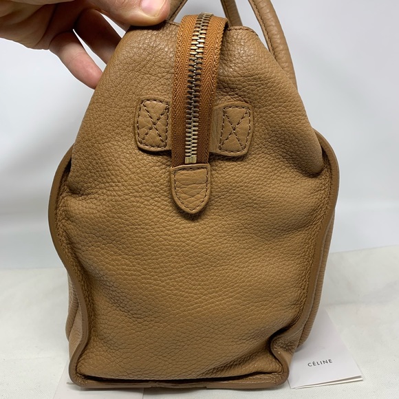 Authentic CELINE Mini camel Leather Luggage Tote Bag - Picture 3 of 16